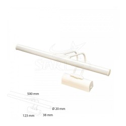 Beyaz Kasa Ayna Üstü Kuğu LED Aplik 50 Cm
