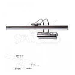 Krom Kasa Ayna Üstü Kuğu LED Aplik 50 Cm