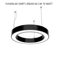 Yuvarlak Simit Linear 80 Cm 70 Watt