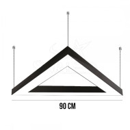 Üçgen Linear Aydınlatma 90x90x90 Cm 80 Watt